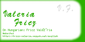 valeria fricz business card